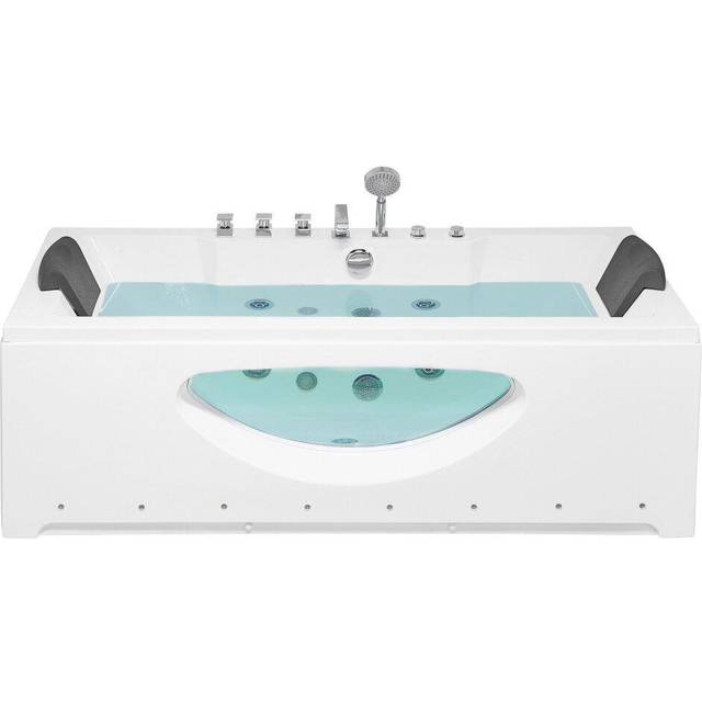 Hot Tub Bath with LED 1700 x 800 mm White HAWES