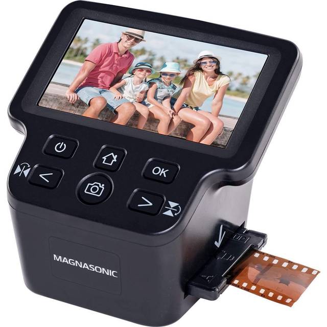 "Magnasonic All-in-One 24MP Film Scanner with Large 5"" Display & HDMI, Converts 35mm/126/110/Super 8 Film & 135/126/110 Slides into Digital .."