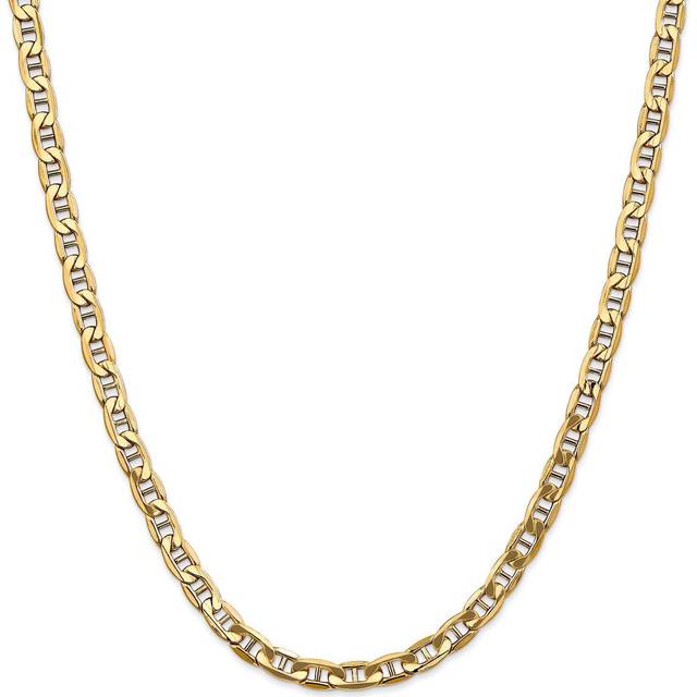 Quality Gold BC102-18 14K Yellow Gold 5.5 mm Semi-Solid 18 in. Anchor Chain