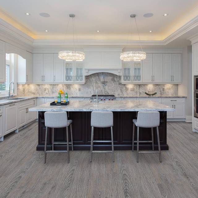 "Tivoli II Self Adhesive Vinyl Floor Planks  10 Pack - 6"""""""" x 36""""""""  Silver Spruce - Peel & Stick  DIY Flooring - Natural Wood Grain Feel for Kitche"