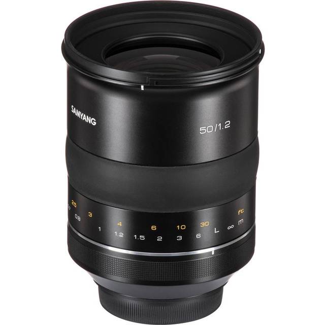 Samyang SYXP50-C XP 50 mm f/1,2 höghastighetslins för Canon EF med inbyggt AE-chip, svart