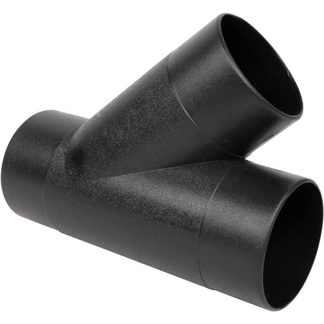 POWERTEC 70106 4Inch YFitting Dust Collection Hose Connector   Black