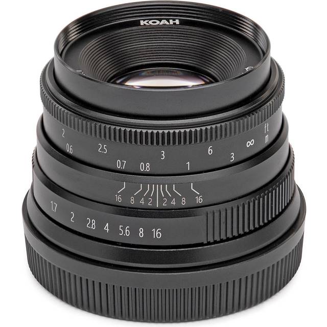Koah Artisans Series 35mm f/1.7 Manual Focus Camera Lens for Canon EF-M Mount in Black