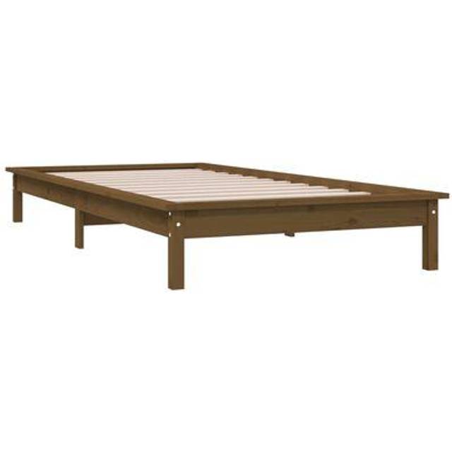 vidaXL Bed Frame without Mattress Honey Brown Small Double Solid Wood