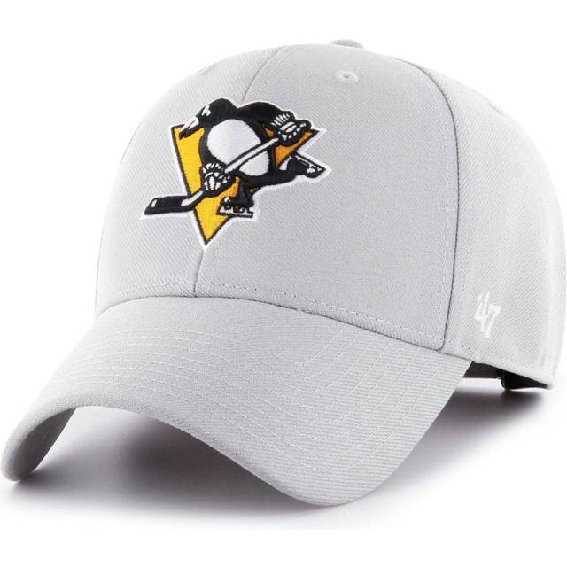 47 Brand - NHL Grå adjustable Keps - Pittsburgh Penguins Mvp Logo Grey/Yellow Adjustable @ Hatstore