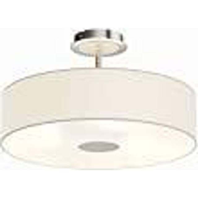 Lindby taklampa Josia, vit, tyg, Ø 47 cm, E27