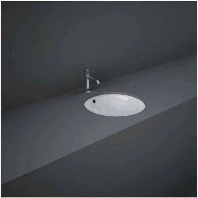 Rak variant round undermount countertop basin 415mm wide - 0 tap hole