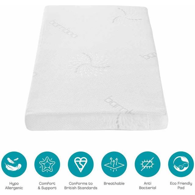 Tutti Bambini Eco Fibre Deluxe Cot Mattress (60 X 120 Cm), White
