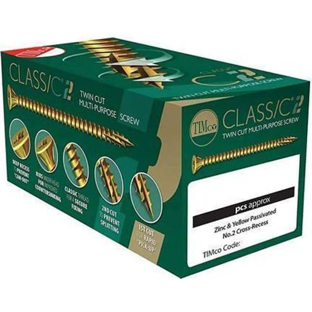 6.0 x 120mm Classic C2 Wood Screw Box Qty 100 - Timco