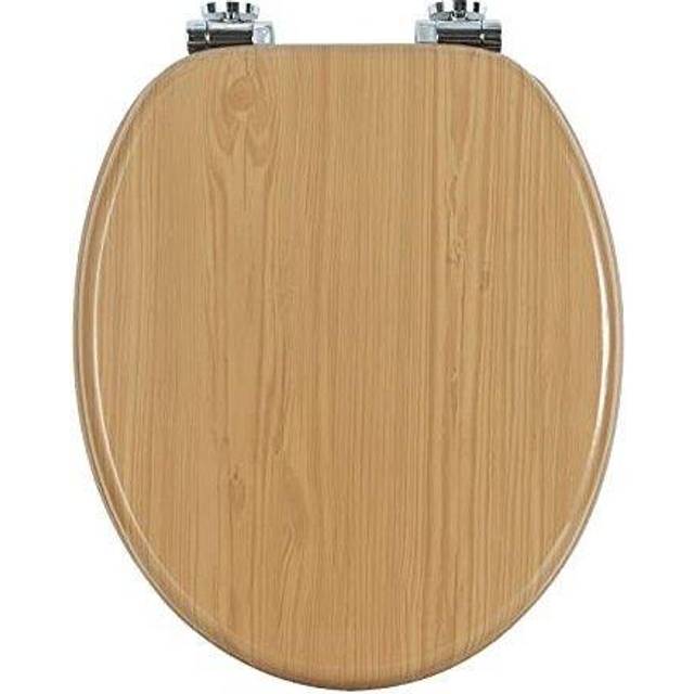 Woltu - Wooden Toilet Seats Soft Close wc Seat Hinge Ideal for Standard Toilet Beautiful Maple