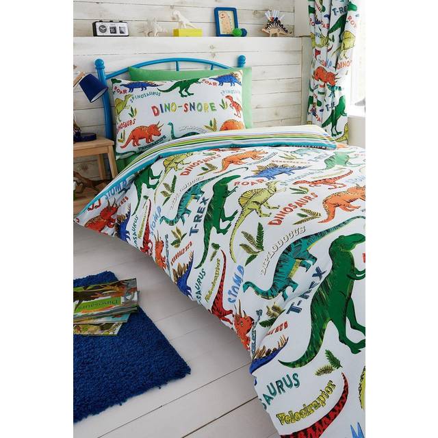 Kids Dinosaur Bedding and Pillowcase Set - Multi - Single
