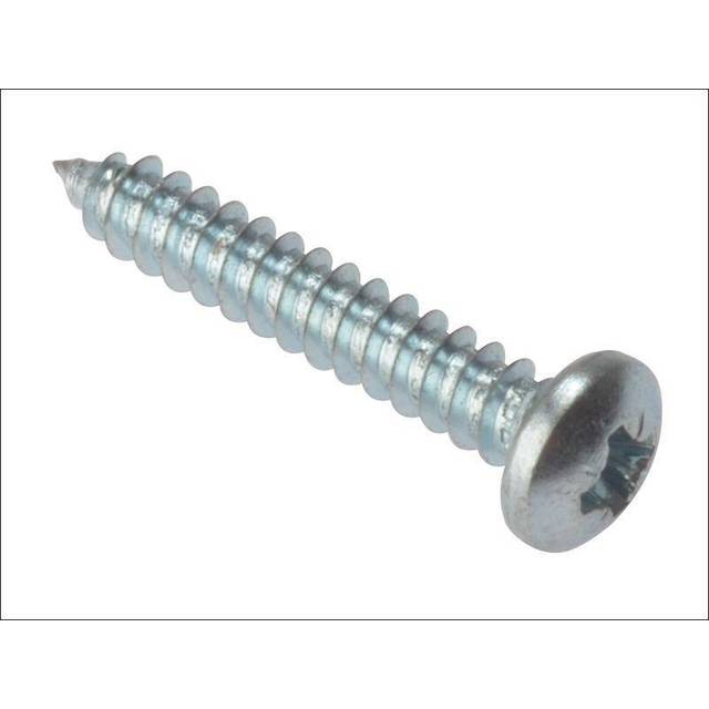 Forgefix Self Tapping Pan Head Pozi Screw 1" x 8 (200 Pack) in Silver