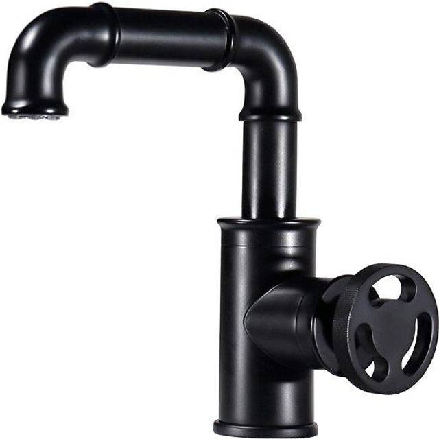 Pepte - Industrial Style Black Bathroom Sink Mixer Tap Deck Mounted