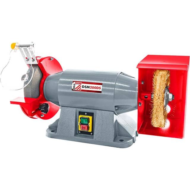 Holzmann DSM200DS 200Mm Professional Bench Grinder, Red