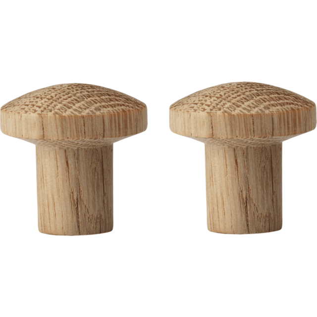 Wood knob / hook 2-pack, &amp;Oslash;2.5 cm, oak