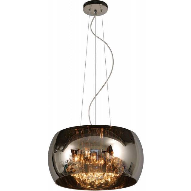 Lucide Pearl Modern Pendant Light - 40Cm - 5Xg9 - Chrome, Grey
