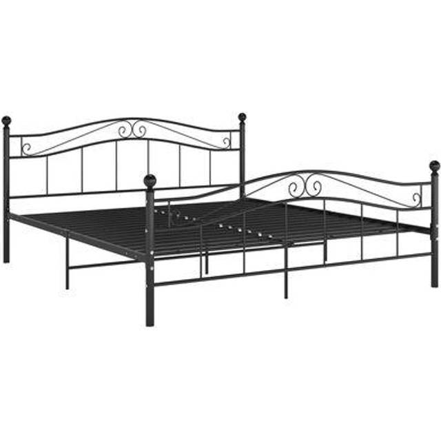 (grey, 180 x 200 cm) vidaXL Bed Frame Metal Home Bedroom Double Bed Base Multi Colours Multi Sizes