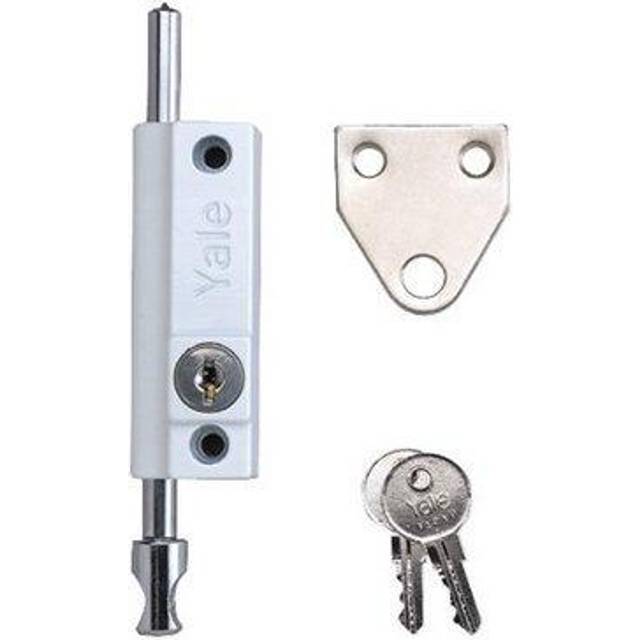 Yale Locks 720124005071 P124 Door Push Bolt White Finish Visi