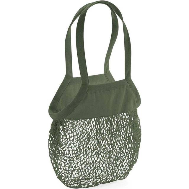 (One Size, Olive Green) Westford Mill Mesh Tote Bag
