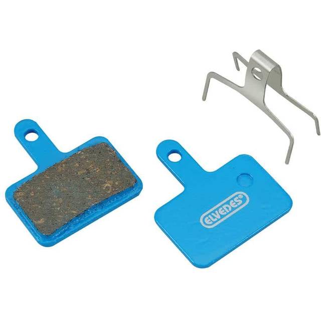 Pair of organic bicycle brake pads Elvedes Shimano BR-M375, M415-M495, M515, M525 - Bleu