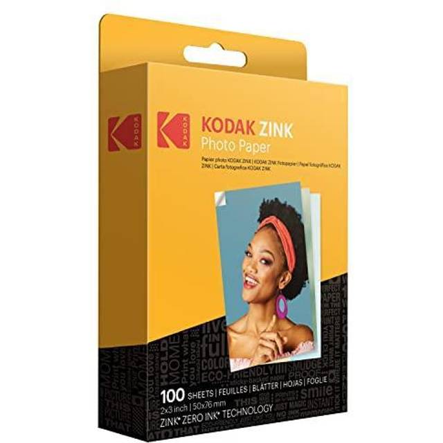 "2""x3"" Premium Zink Photo Paper (100 Sheets) Compatible with KODAK PRINTOMATIC, KODAK Smile and Step Cameras and Printers, White"