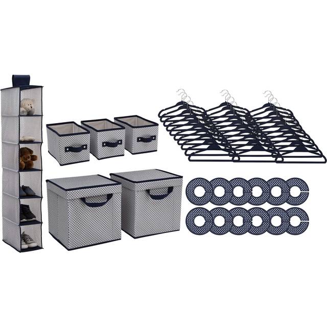 Delta children Nursery Storage 48 Piece Set - Easy StorageOrganization Solution - Keeps Bedroom, Nursery & clo