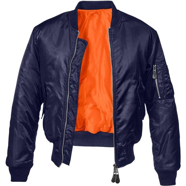 Brandit Herr MA-1 jacka, bomberjacka flygjacka Blouson, mörk marinblå, M