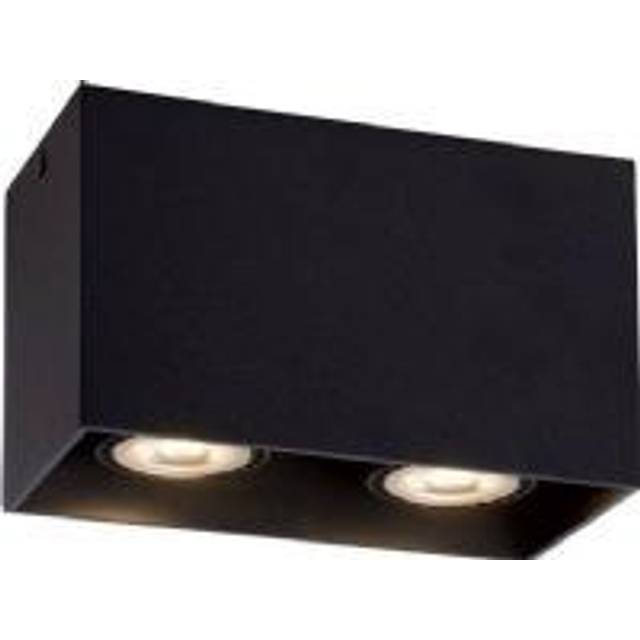 Lucide Bodi Modern Surface Mounted Ceiling Spotlight - 2Xgu10 - Black, Black