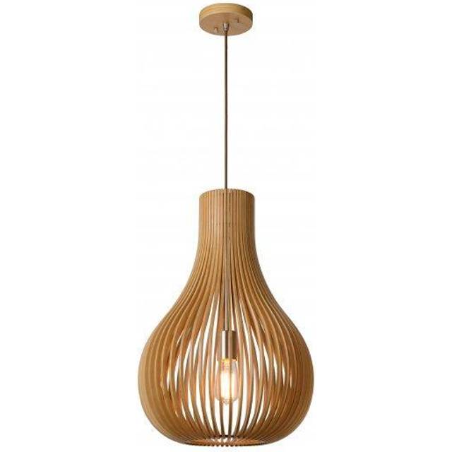 Bodo - Pendant Light - Ø38cm - 1xE27 - Light Wood - Lucide