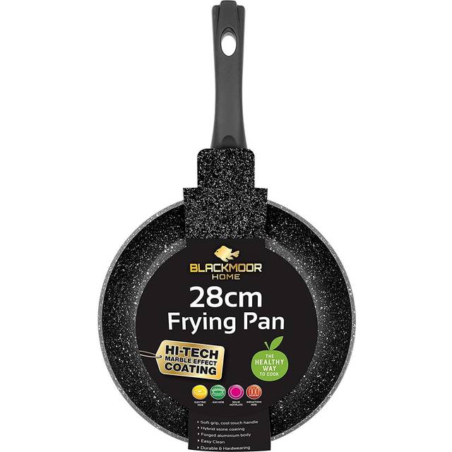 Home 28cm Non Stick Frying Pan - Black (28cm)
