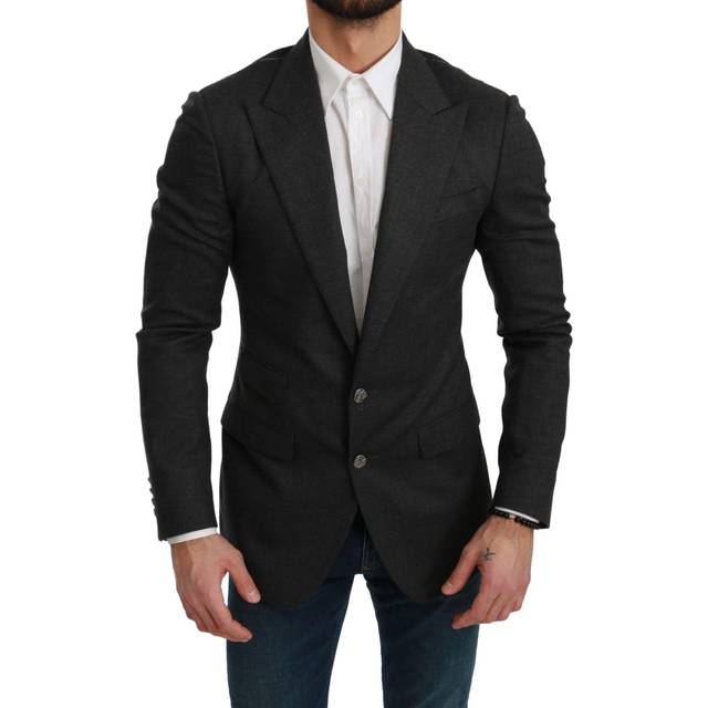 Dolce & Gabbana  Gray NAPOLI Slim Fit Jacket Wool Blazer - IT46 | S (IT50 | L)