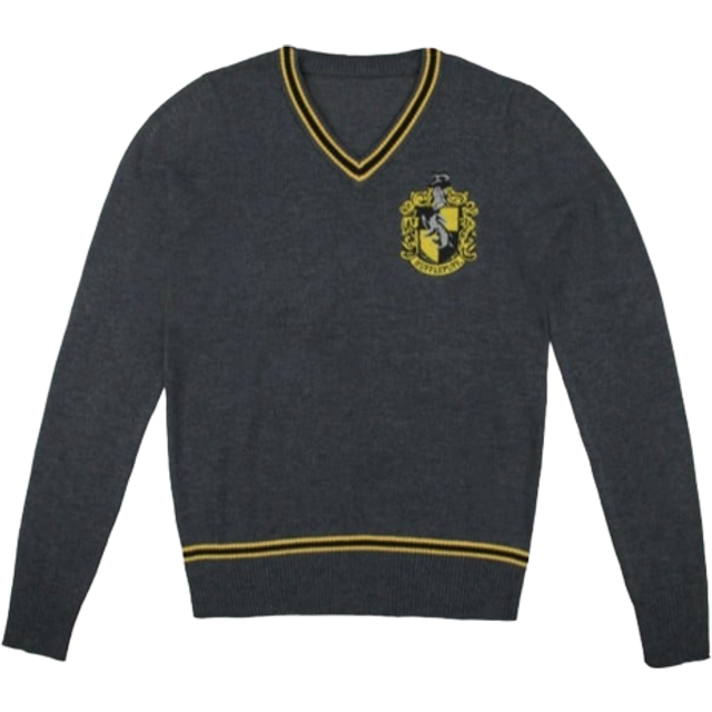 Cinereplicas - harry potter - pull hogwarts - v-neck grey - hufflepuff - large h