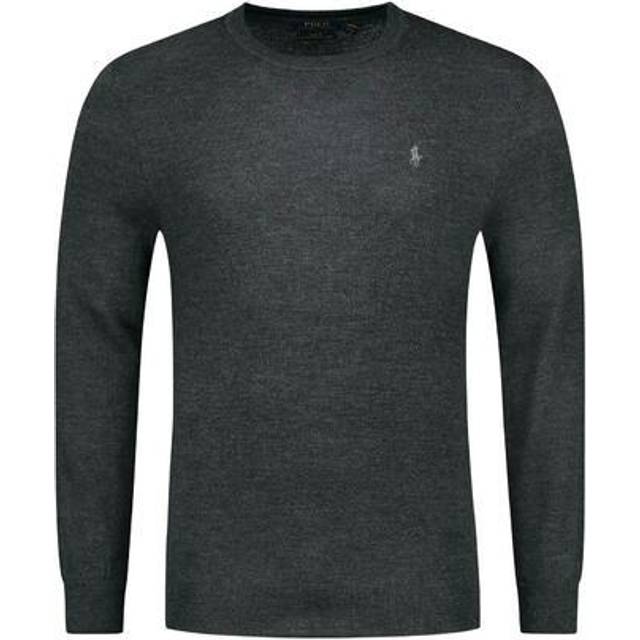 Ralph Lauren, Sweatshirts, male, Gray, L, Merino Wool Crewneck Pullover