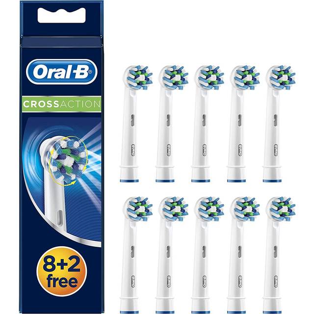 Oral-B CrossAction Tandbørstehoveder 10 stk. - sort