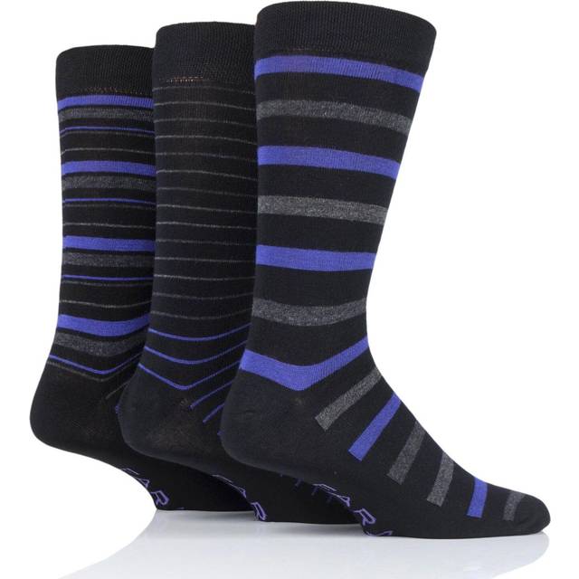 3 Pair Navy Luxury Bamboo Plain Socks Men's 6-11 Mens - Farah - Blue