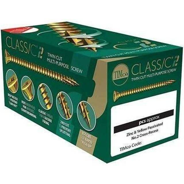 6.0 x 90mm Classic C2 Wood Screw Box Qty 100 - Timco
