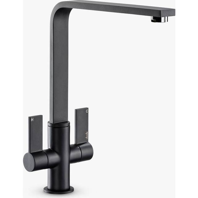 Abode Quantic Matt Black Twin Lever Kitchen Sink Mixer Tap AT2105