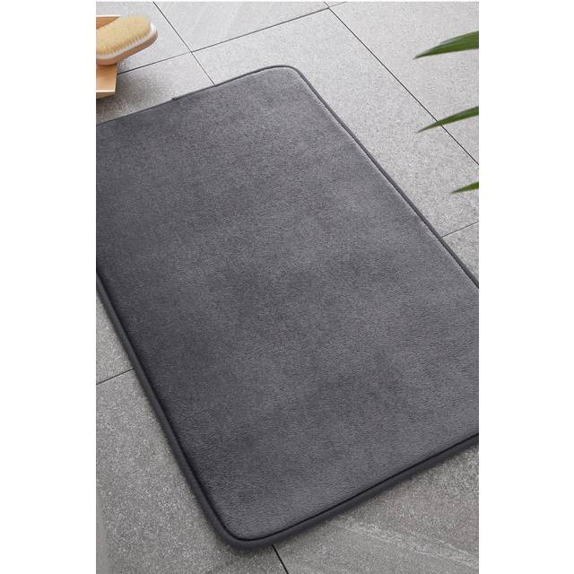 Catherine Lansfield Anti Bacterial Memory Foam Bath Mat - Charcoal