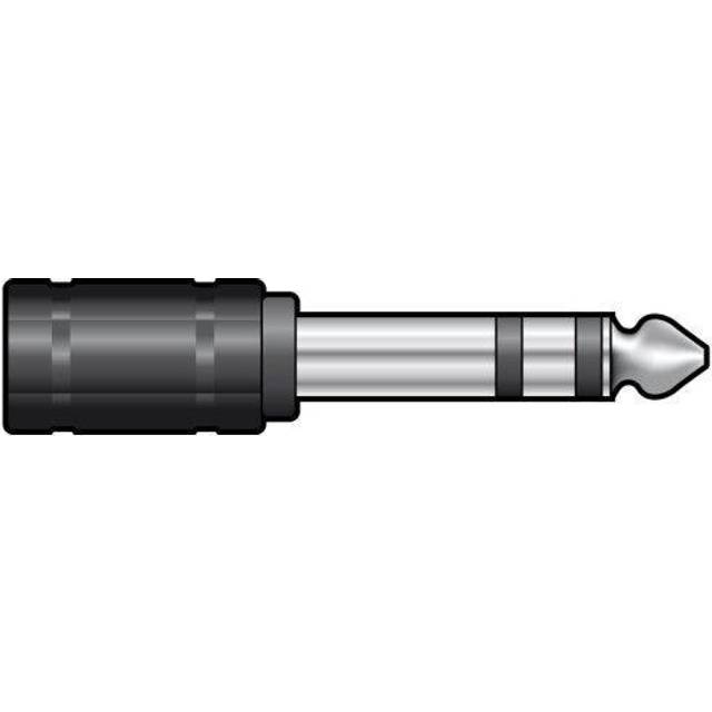 qtx Adaptor 3.5mm Stereo Jack Socket â  6.3mm Stereo Jack Plug