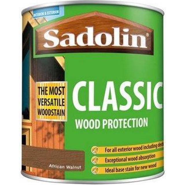 Sadolin Classic African Walnut All Purpose Matt Finish Woodstain 1L - Brown