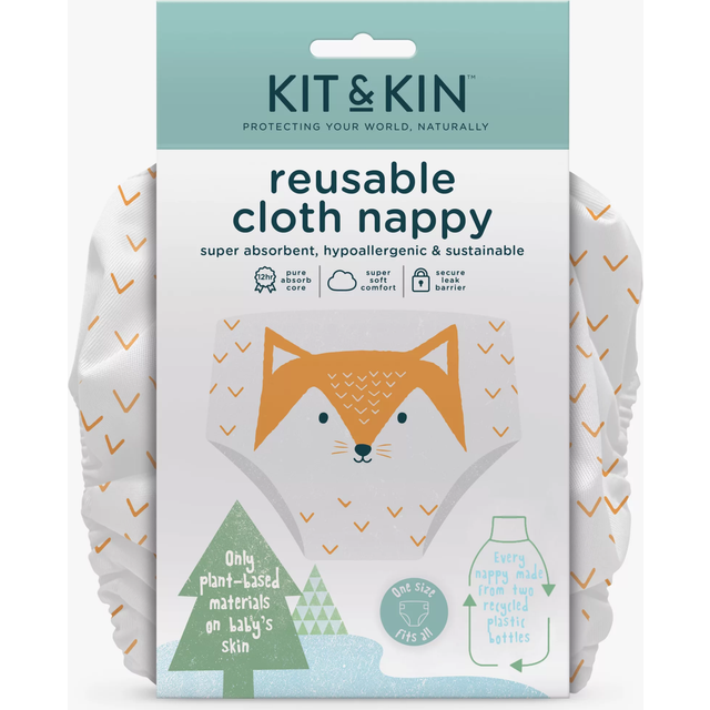 Kit & Kin Reusable Nappy White