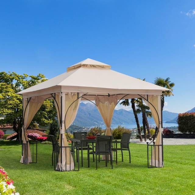 Outsunny Gazebo 84C-005 Beige 2750 x 3000 x 3000 mm