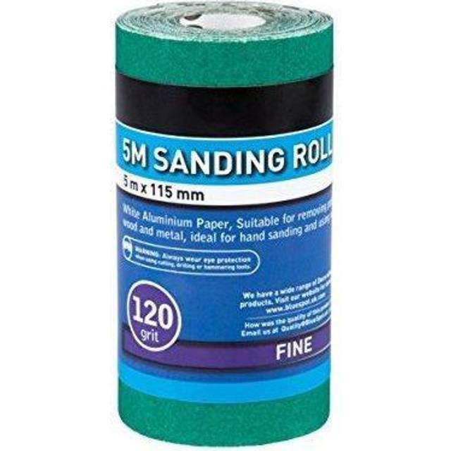 Bluespot 5mtr 115mm Sanding Roll 120 Grit - Aluminium Oxide Paper Sand Green 5m -  aluminium oxide paper roll sand green 5m sanding 120 grit mtr