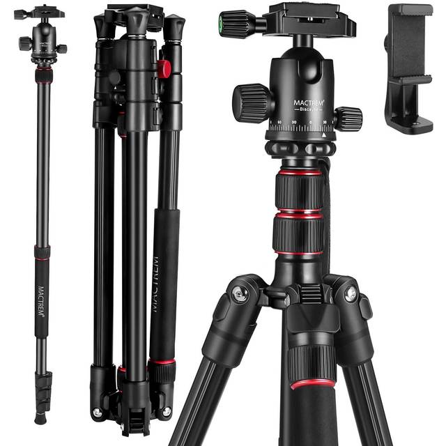 "MACTREM 80"""" Camera Tripod  DSLR Tripod Heavy Duty for Travel  360  Ba"