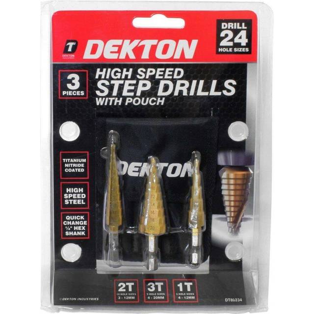 DEKTON 3PC HIGH SPEED STEEL DRILL SET, DT80234