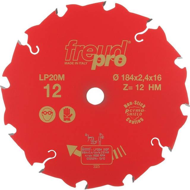 Freud LP20M Wood Cutting Circular Saw Blade 184mm 12T 16mm
