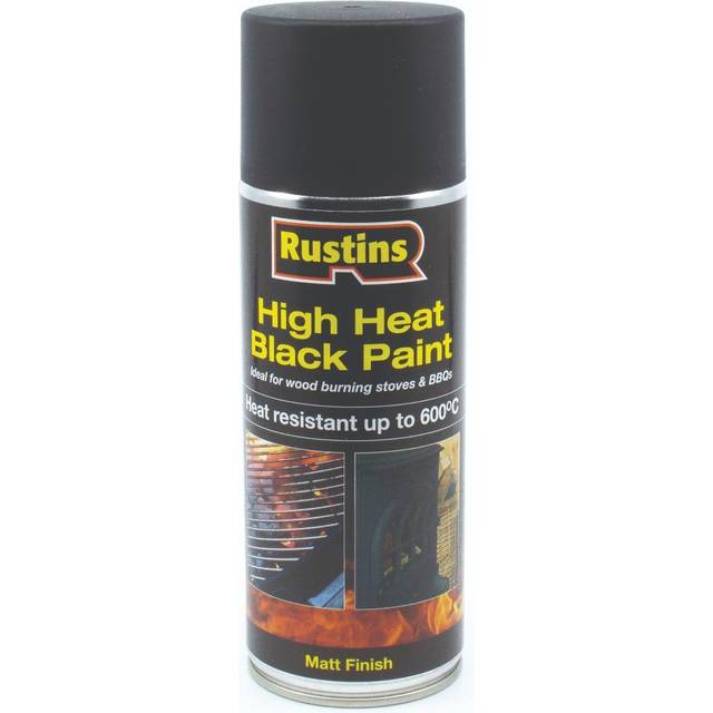 Rustins High Heat Black Paint Spray 400ml