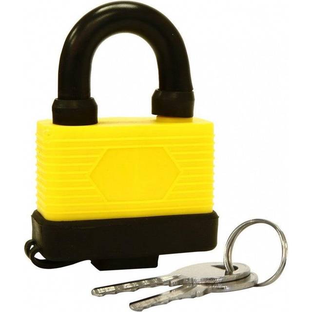 50mm Weatherproof Heavy Duty Laminated Steel Padlock Key Shed Door Rolson 66514