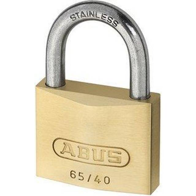 Abus 65 Series Compact Brass Padlock Pack of 2 Keyed Alike 40mm Standard