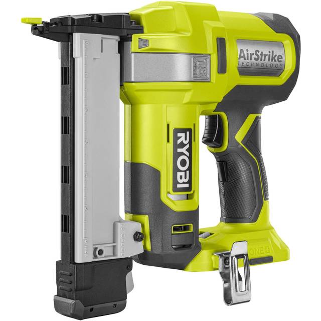 RYOBI - 18 V ONE+ 18 V lufttryckshäftapparat - ryggklamrar 5,5–6,1 mm, L. 10–38 mm - levereras med 500 spetsar, 2 skyddsändar, bälteskrok (varken batteri och laddare) - R18GS18-0